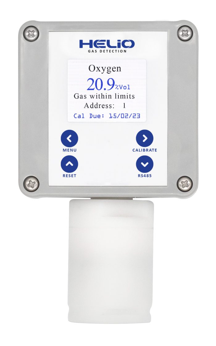 Helio Gas Detection provides an industrial standalone gas detector, with a multi-gas display panel.
